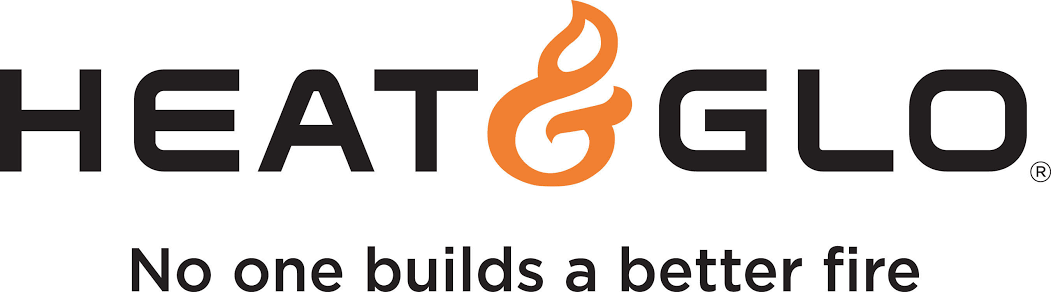 Heat & Glo logo representing premium gas fireplaces and fireplace inserts installed and serviced by Greenergy.