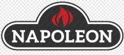 Napoleon logo representing premium gas fireplaces, fireplace inserts, and home heating products installed by Greenergy.
