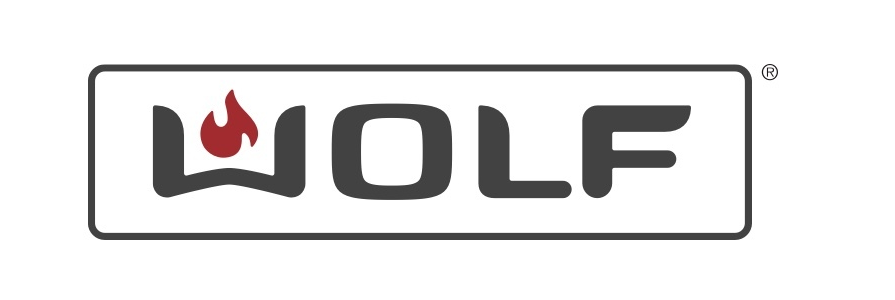 Wolf logo representing premium kitchen appliances, ranges, and ovens serviced and repaired by Greenergy.