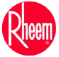 Rheem HVAC logo representing trusted heating and air conditioning systems serviced and installed by Greenergy.