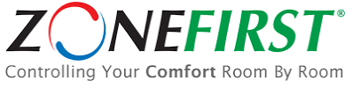 ZoneFirst logo representing HVAC zoning systems for room-by-room comfort installed and serviced by Greenergy.