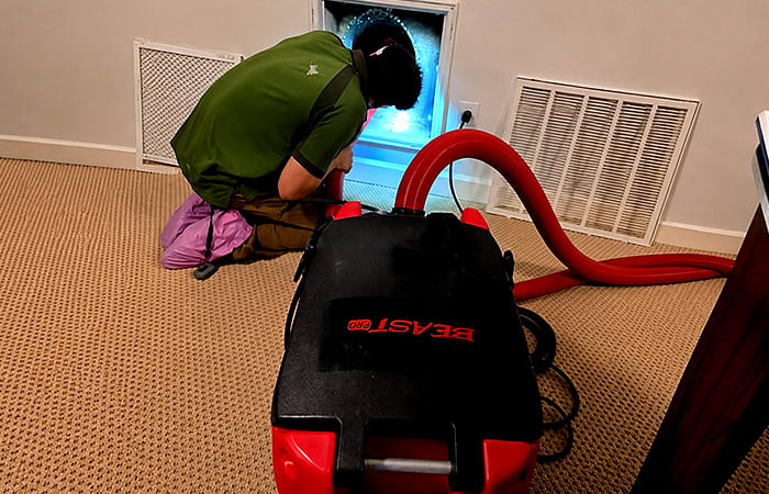 Professional air duct cleaning service in Cary NC